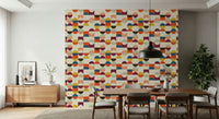 Mid-century style Retro Geo Harmony wall covering pattern