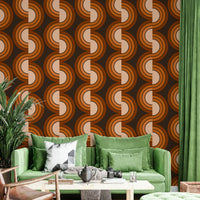 A beautiful modern art wall mural for a living room.

