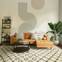 Retro Geometric Flow Wallpaper Mural
