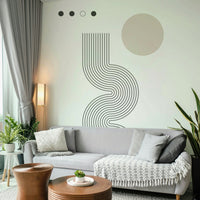 Retro Geometric Flow Wallpaper Mural