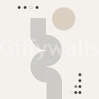 Retro Geometric Flow Wallpaper Mural
