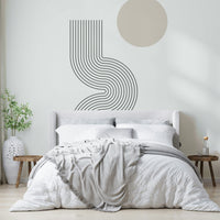 Retro Geometric Flow Wallpaper Mural
