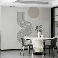 Retro Geometric Flow Wallpaper Mural