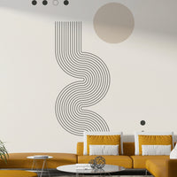 Retro Geometric Flow Wallpaper Mural