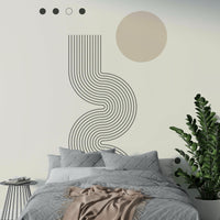 Retro Geometric Flow Wallpaper Mural