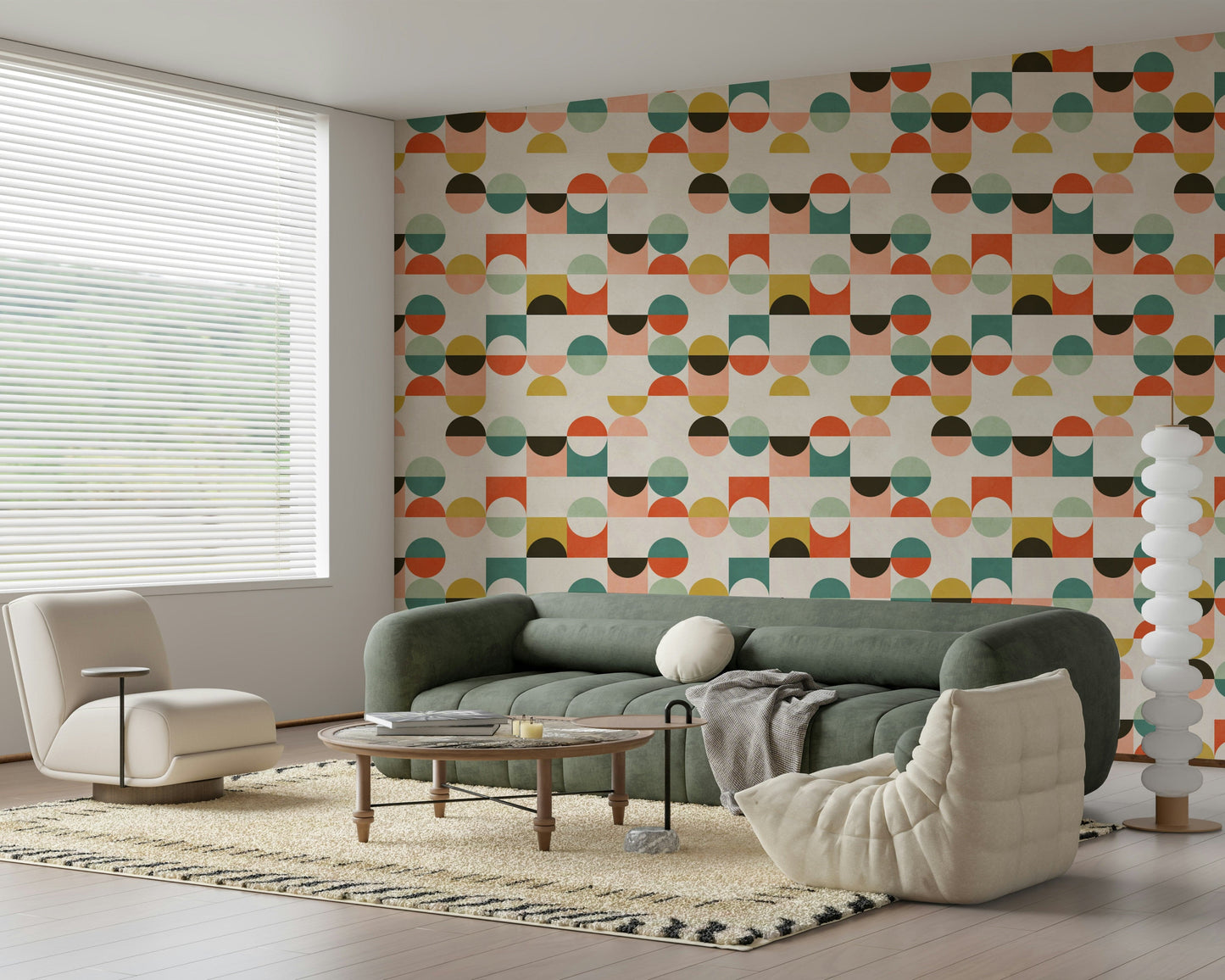 Retro Geo Harmony bold vintage style wall treatment