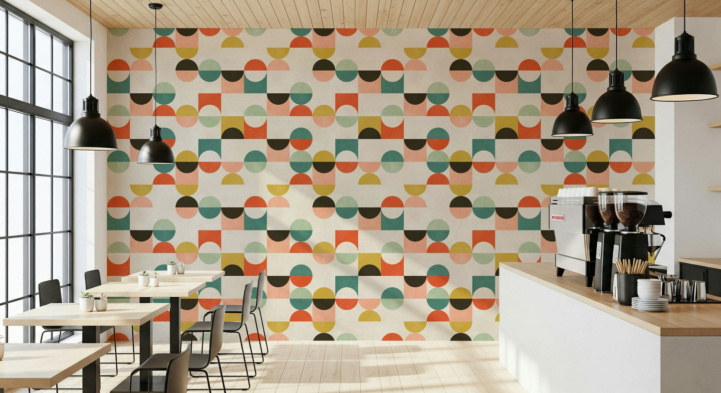 Wall covering product Retro Geo Harmony geometric balance