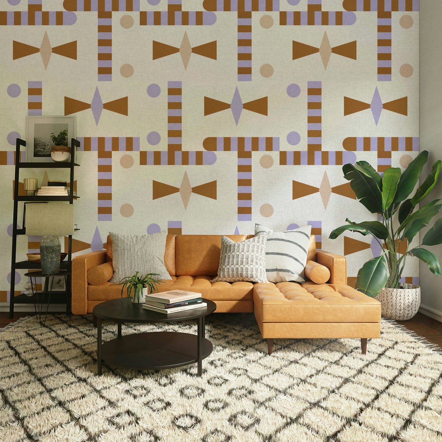 Vibrant retro-inspired wallpaper

