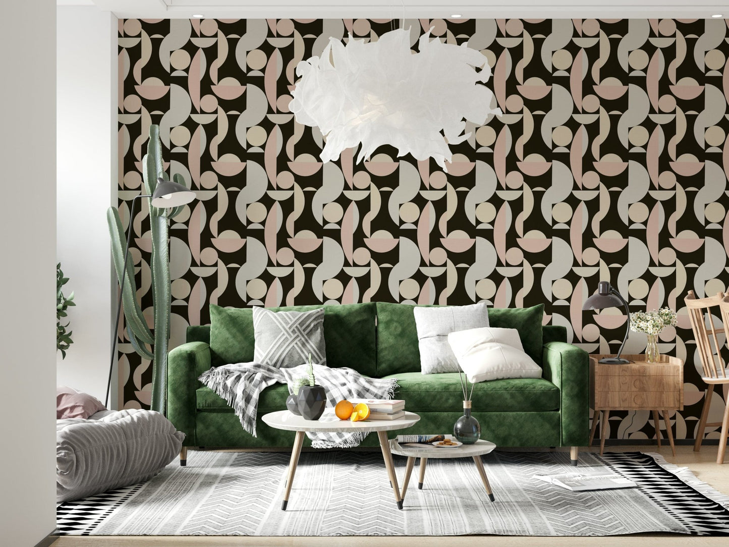 Vintage pattern wallpaper in warm tones