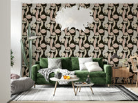 Vintage pattern wallpaper in warm tones