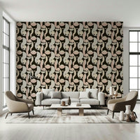 Bold abstract wallpaper with curved lines