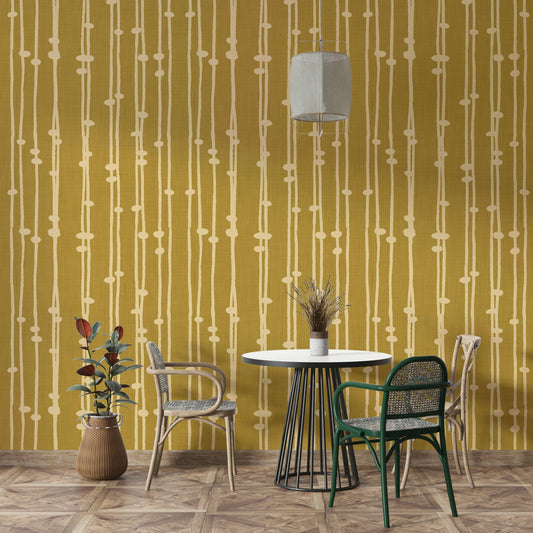 Boho Jewel Tone retro stripes mural