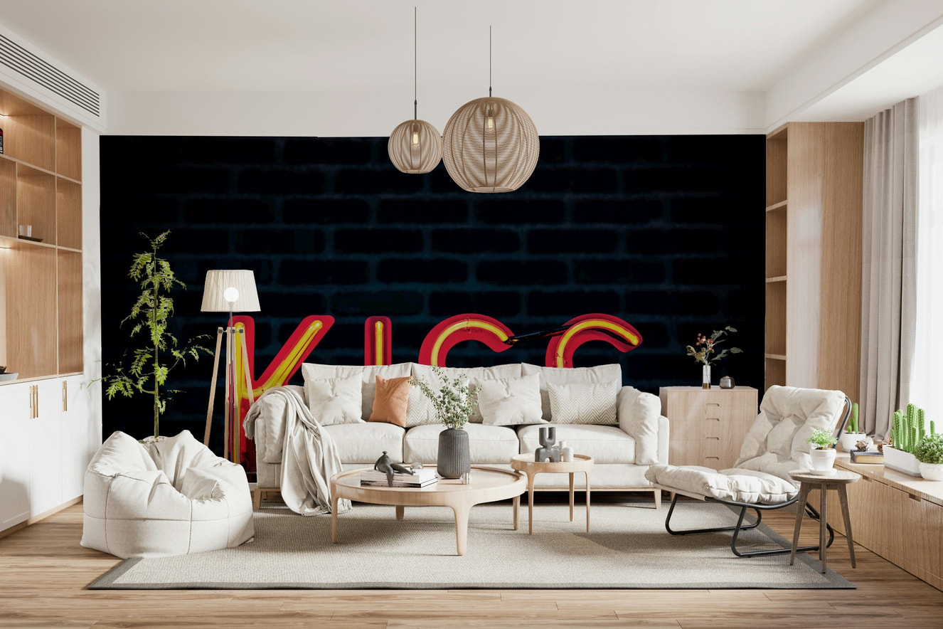 Neon Kiss Wall Mural -2226249