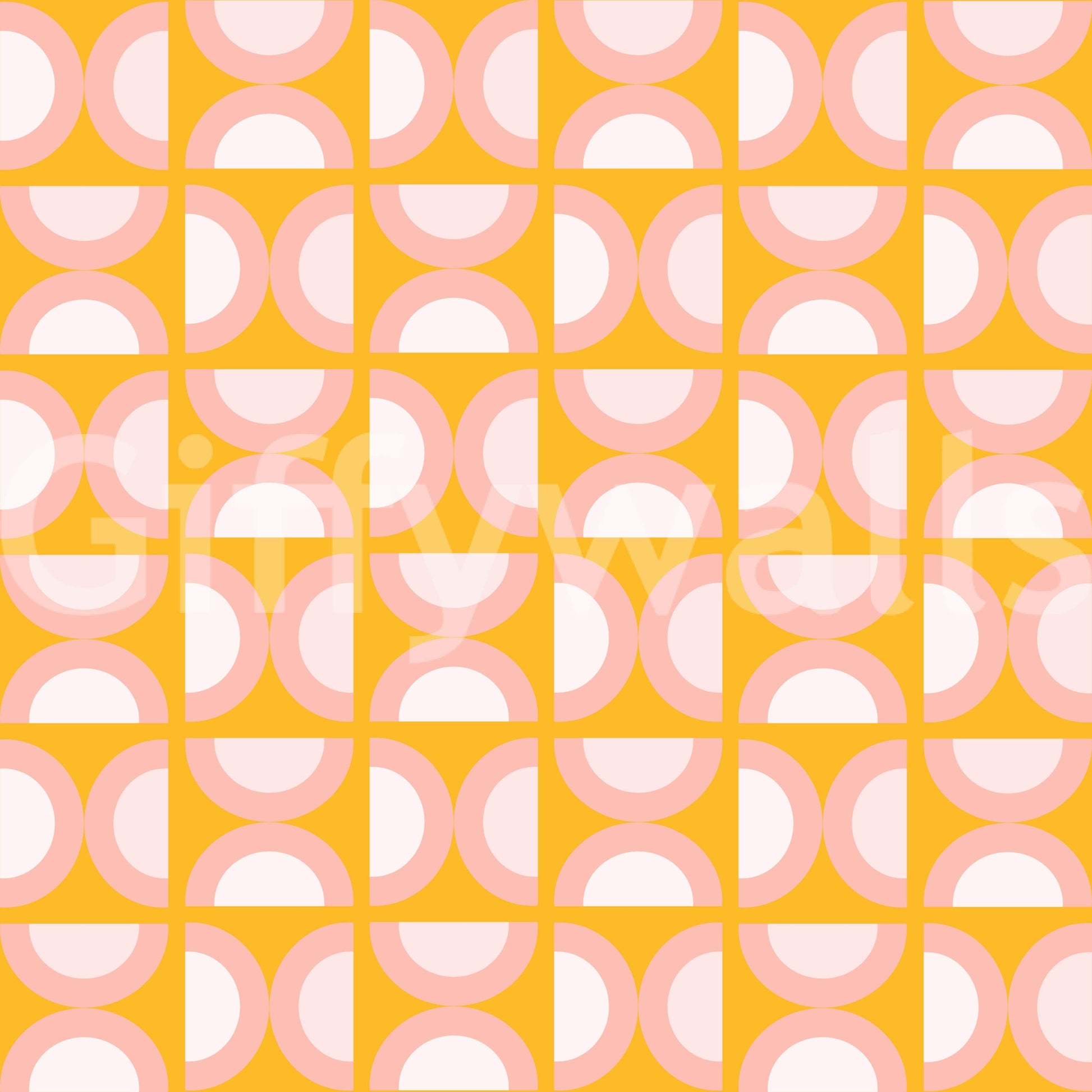 Graphic Retro Blush Arcs wallpaper bold colors.