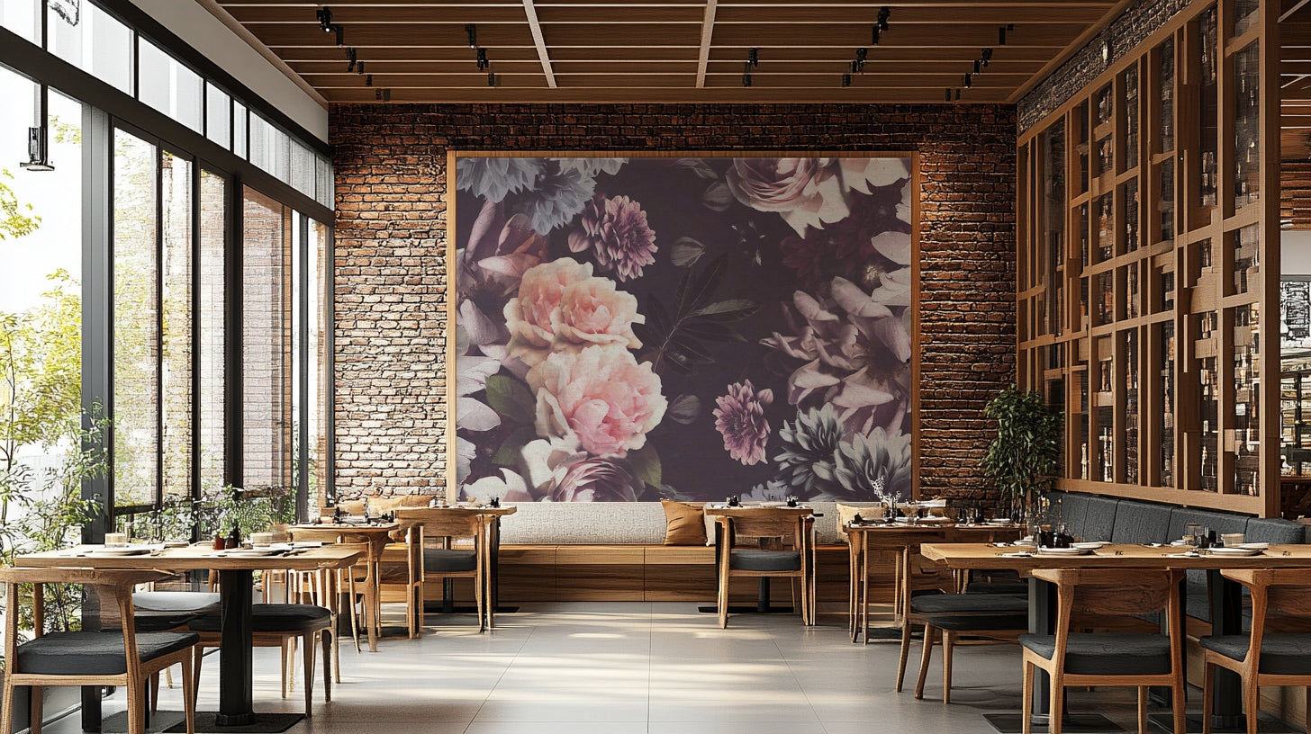 Vintage floral wallpaper design

