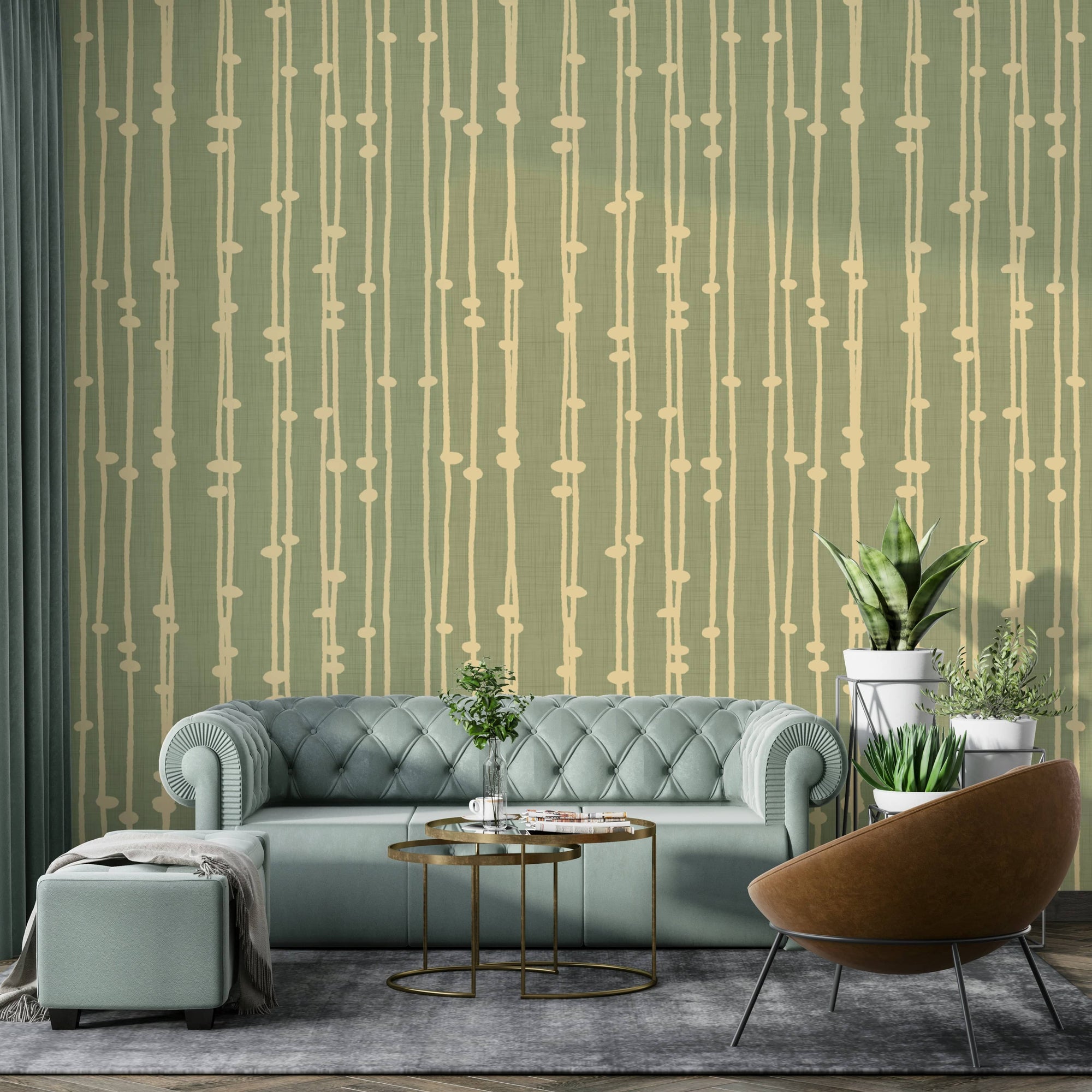 Boho Jewel Tone retro mural