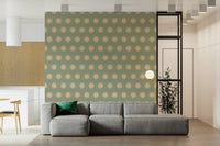 Retro Radiance wallpaper Abstract dandelion pattern in soothing neutral shades.