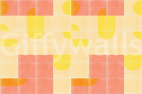 Geometric tile mural bringing retro flair and style to walls

