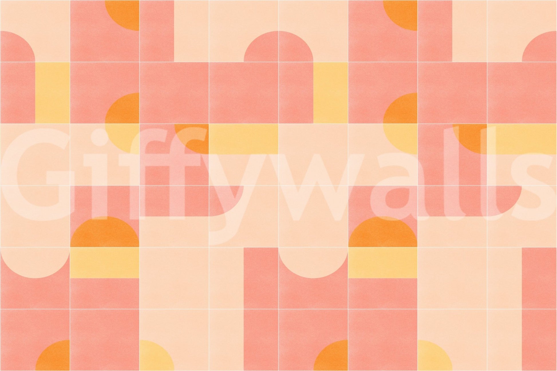 Vibrant retro tile mural adding personality to home decor

