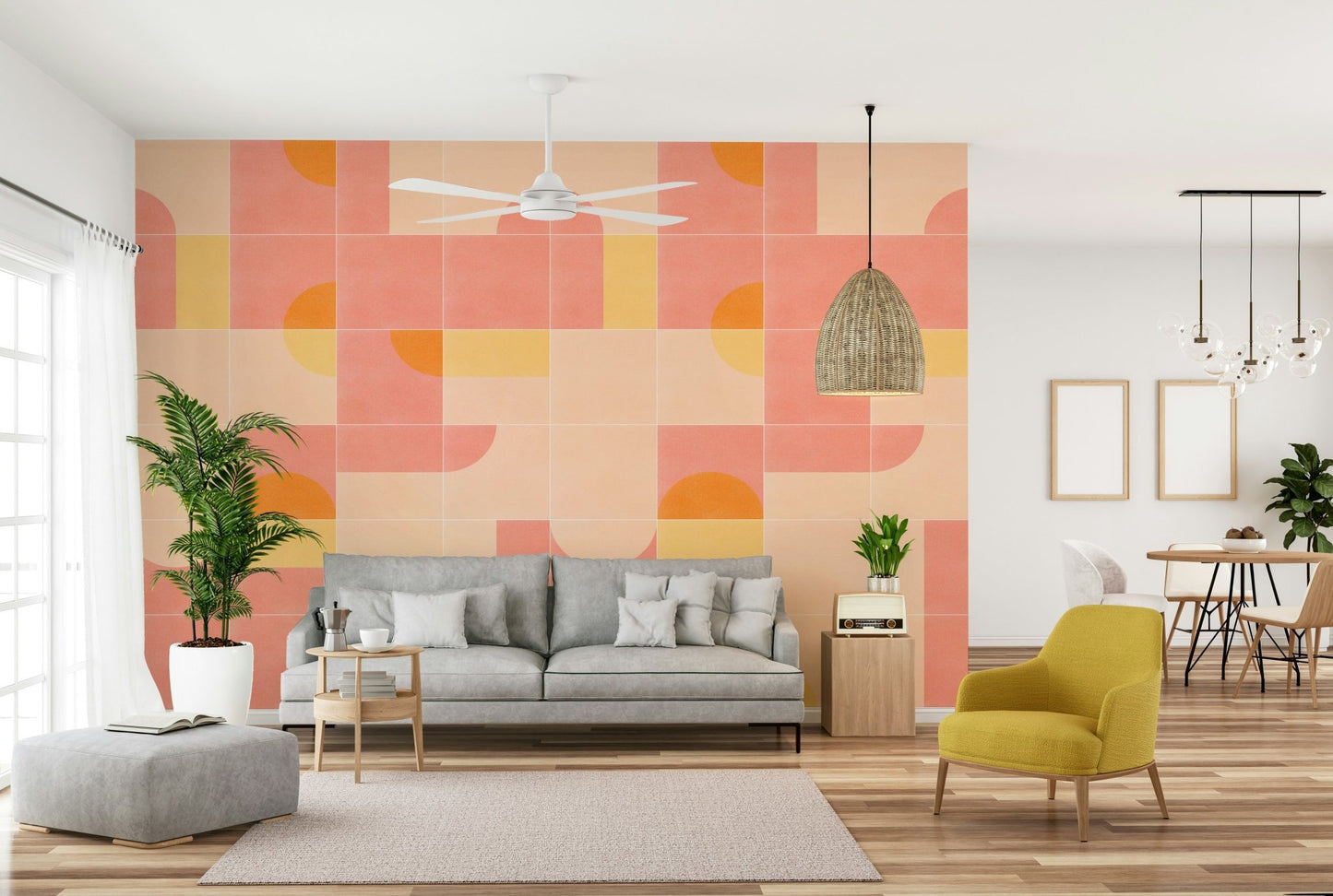 Retro tile design with vibrant shades for modern interiors


