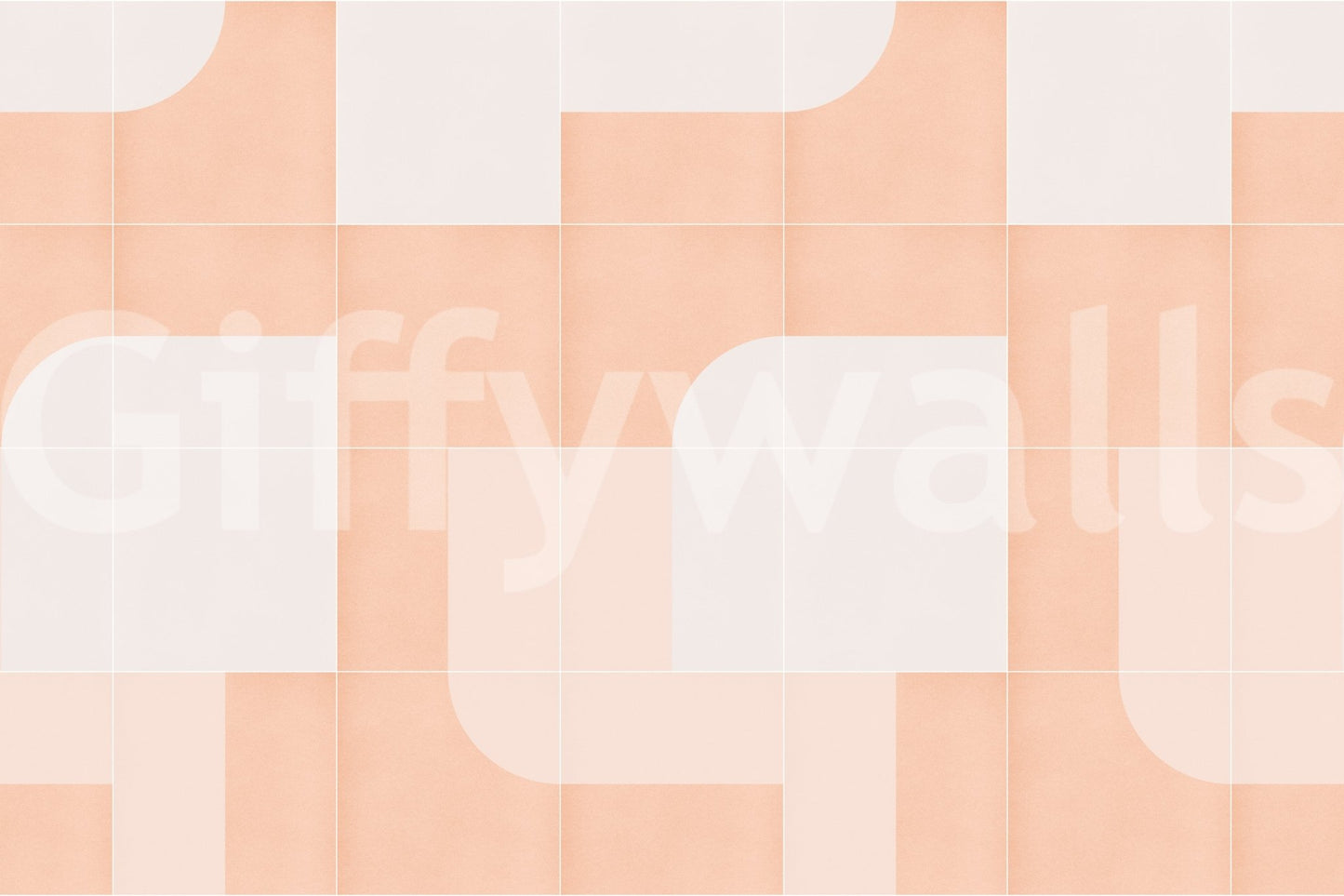 Geometric tile mural in bold hues for a fun, vintage-inspired room

