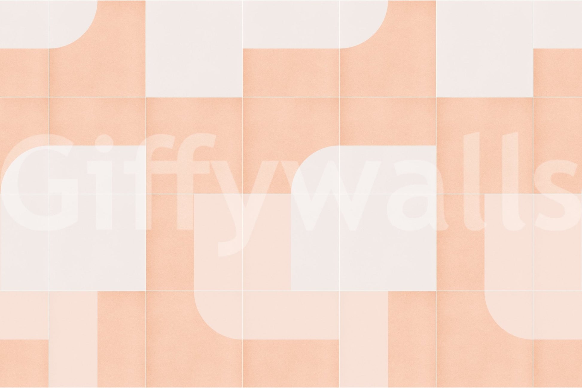 Geometric tile mural in bold hues for a fun, vintage-inspired room

