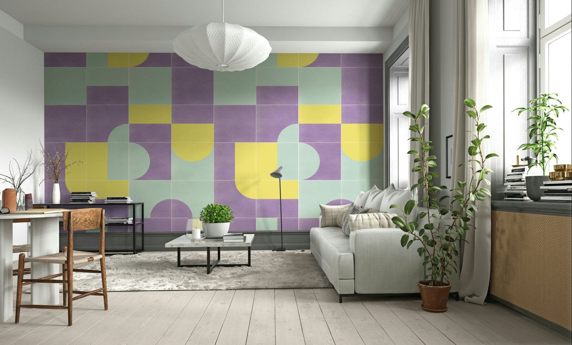 Decorative old-style square tile design

