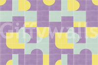 Traditional tile look wallpaper mural

