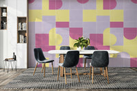 Faded vintage tile wall mural

