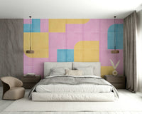 Old-style tile print wall mural

