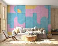 Classic tile patchwork wallpaper

