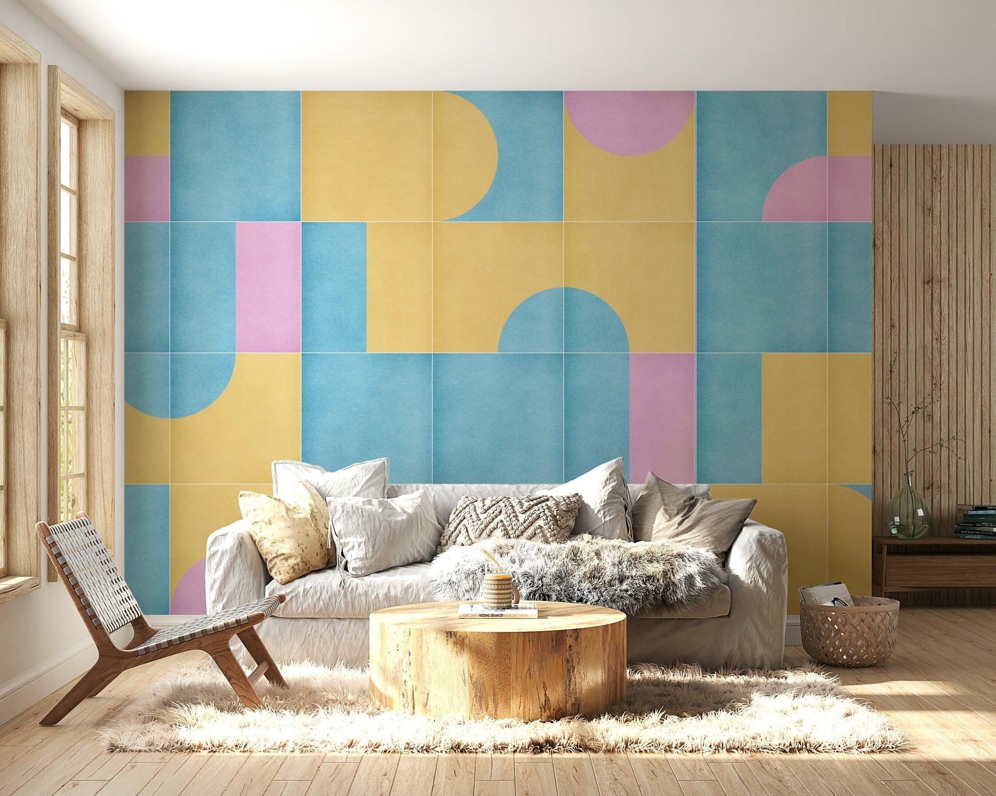 Classic ceramic tile mural look

