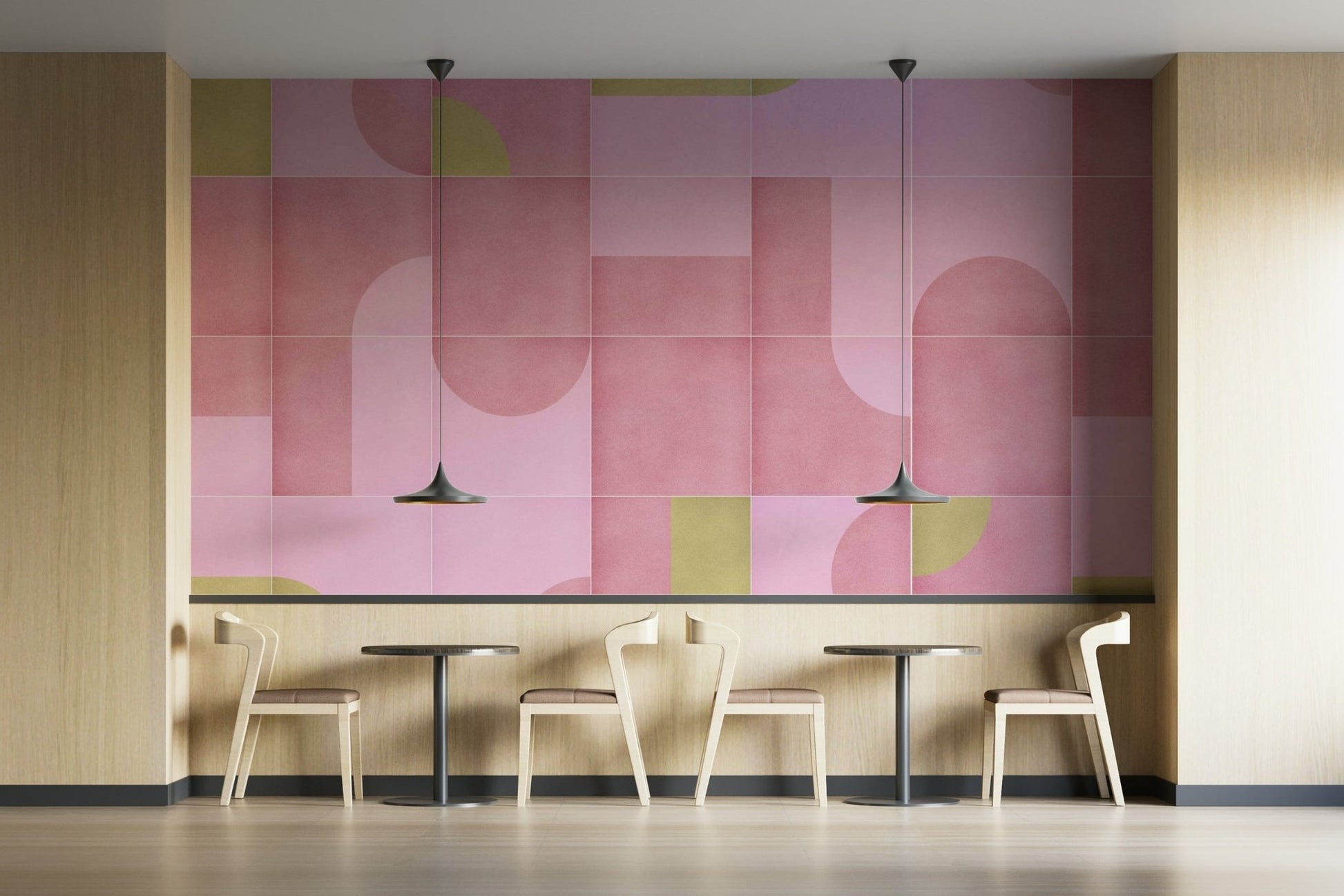 Classic square print wallpaper mural

