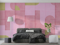 Kitchen wall mural in pastel tones

