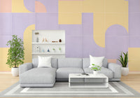 Square pattern vintage wallpaper

