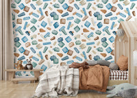Retro Toy Blocks Wallpaper