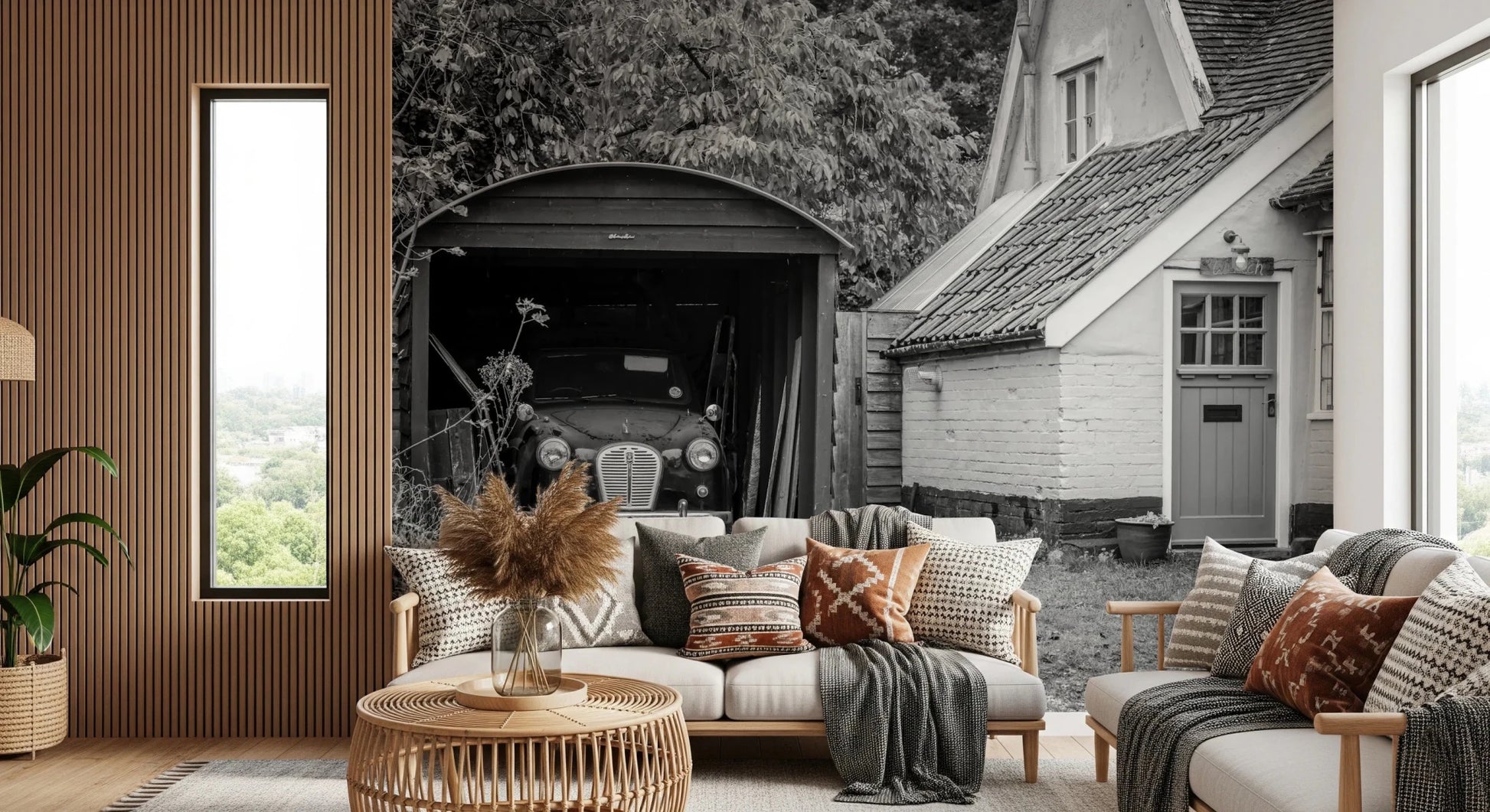 Retro Vehicle Hideaway Wall Mural