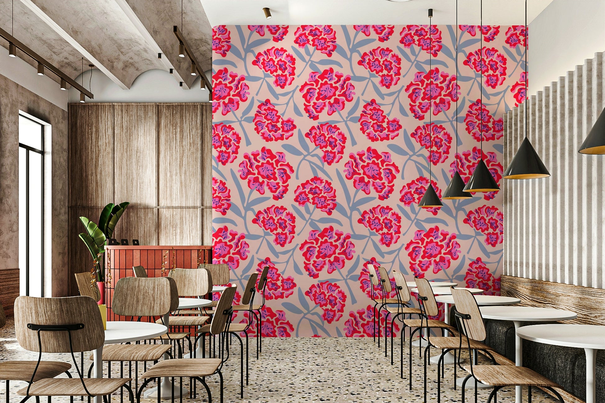 Vintage floral wallpaper for walls

