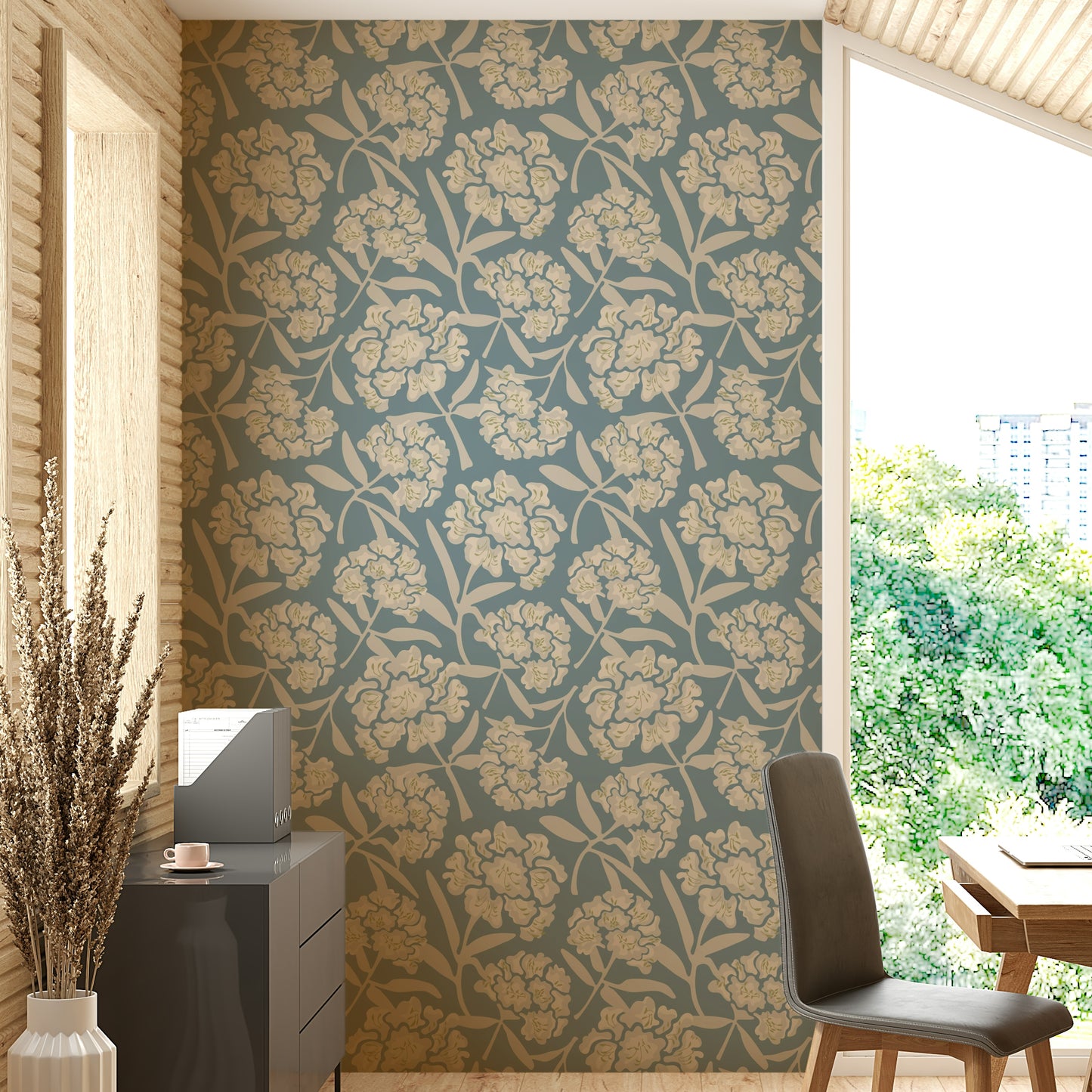 Vintage floral wallpaper for walls

