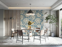 Rhododendrons retro floral wallpaper

