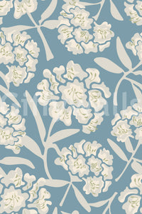 Gentle blue flower wallpaper

