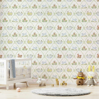 Child’s bedroom with Ribbon & Bow Animal Paradise wallpaper

