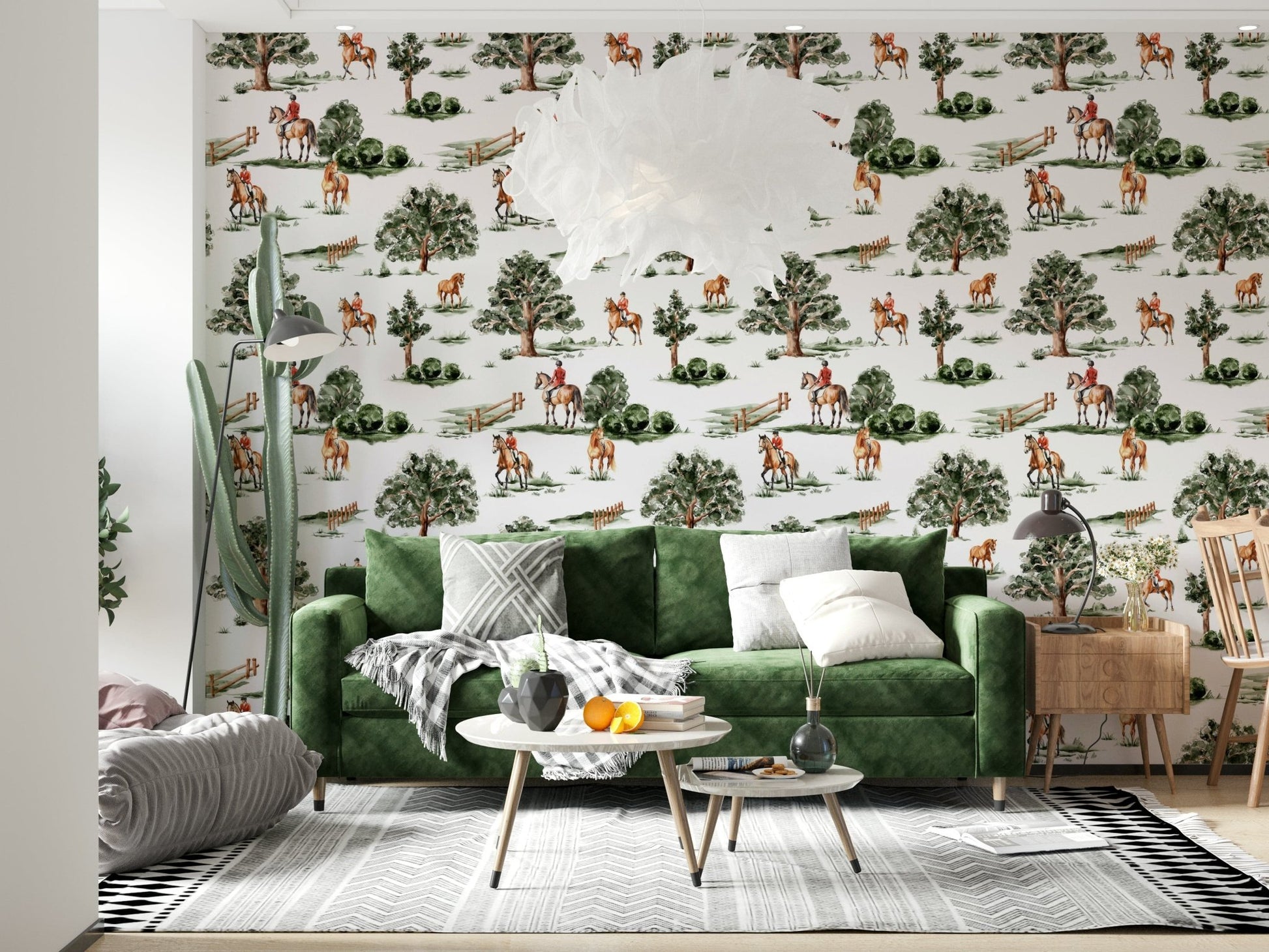 Premium quality Riding in the Country removable wall paper.