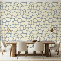 Contemporary river rock wallpaper pattern