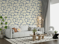 Abstract pebble print wallpaper in neutral