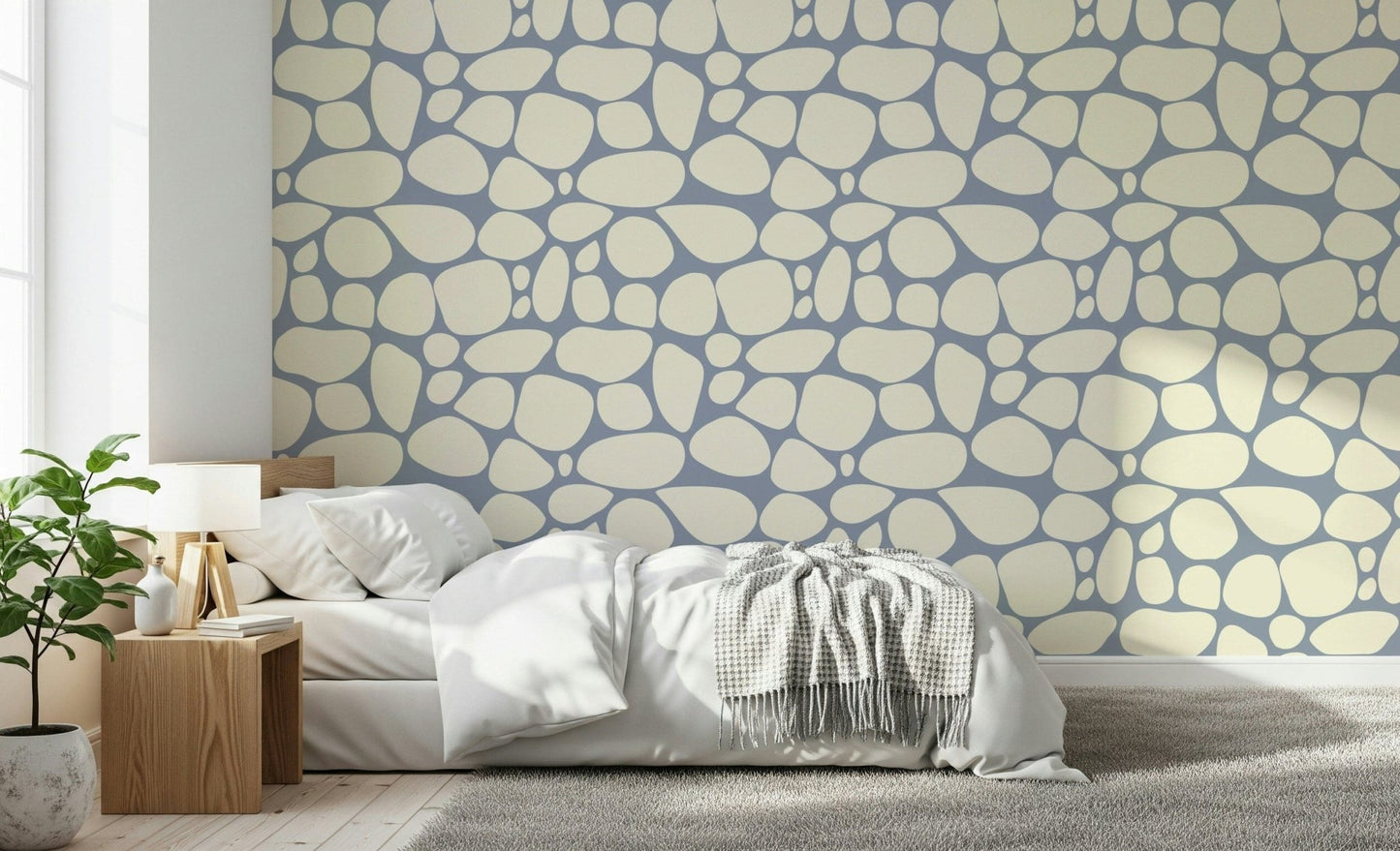 Modern river stones wallpaper design