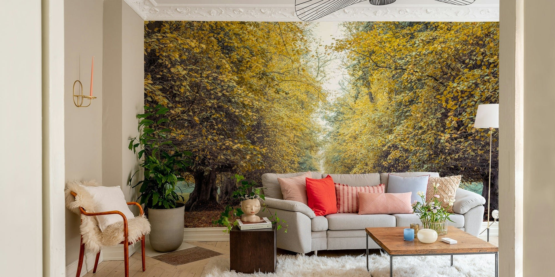 Suitable for a living room, study, or a nature-inspired, calming, or adventurous interior.
