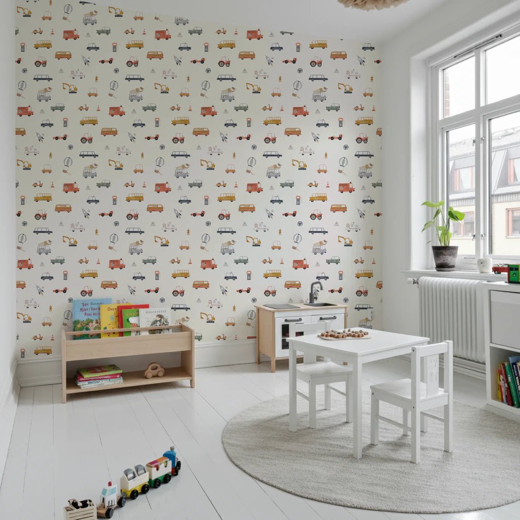 Road Trip Fun Cream background Wallpaper⁠