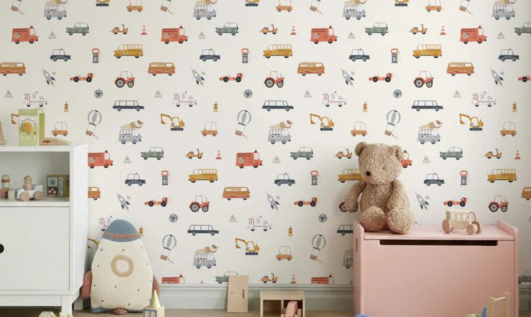 Road Trip Fun Cream background Wallpaper⁠