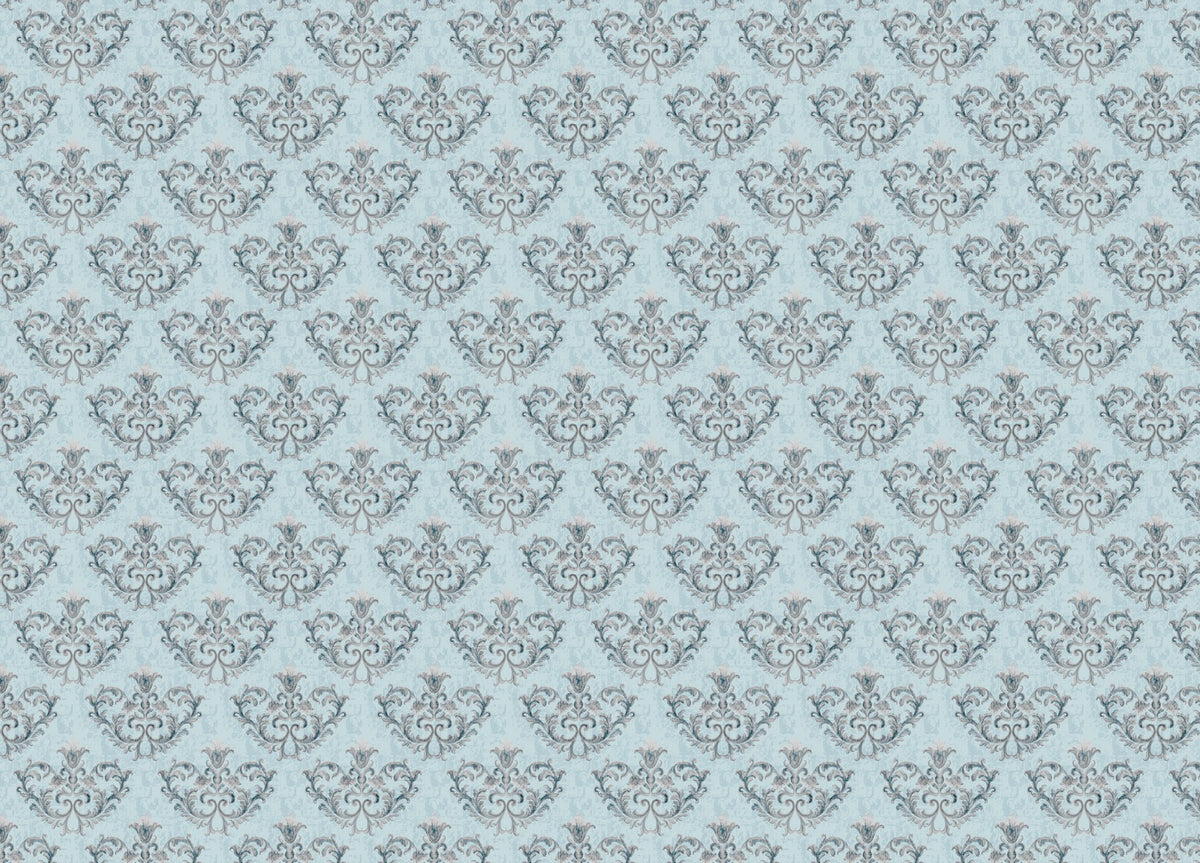 Grey Damask pattern Wallpaper in your room